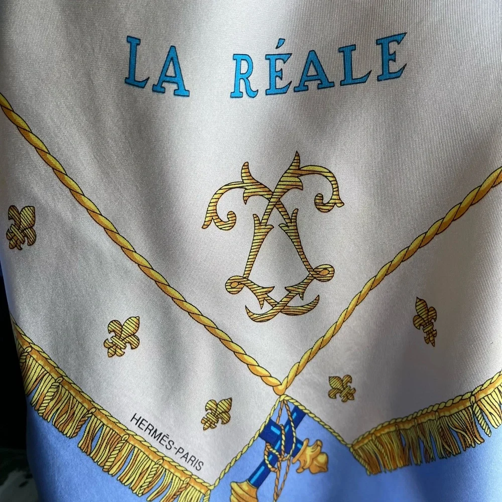 Hermès Vue Du Carrosse La Galere La Reale By H. Grygkar Silk Scarf. - Picture 6 of 16